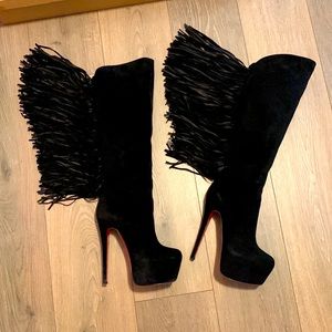 Christian Louboutin Interlopa 160 Black Suede